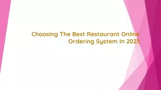 Choosing The Best Restaurant Online Ordering System In 2023