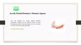 acrylic partial dentures denture square