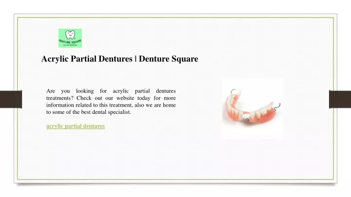 acrylic partial dentures denture square