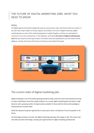 The Future of Digital Marketing Job