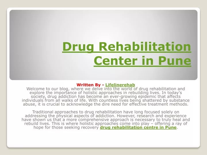 drug rehabilitation center in pune