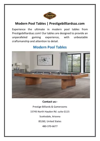 modern pool tables prestigebilliardsaz com
