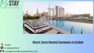 Short Term Rental Company in Dubai | Best Short  Term Rental | mystayrental