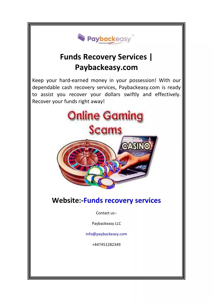 funds recovery services paybackeasy com