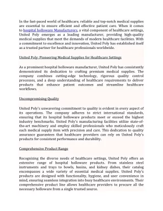 in the fast paced world of healthcare reliable