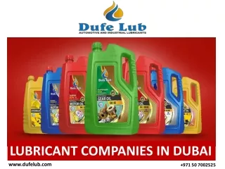 LUBRICANT COMPANIES IN DUBAI