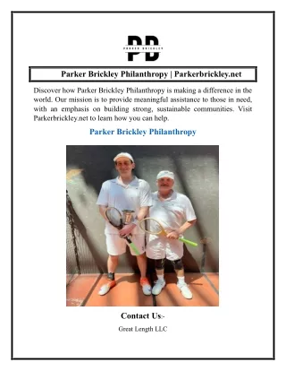 Parker Brickley Philanthropy  Parkerbrickley.net