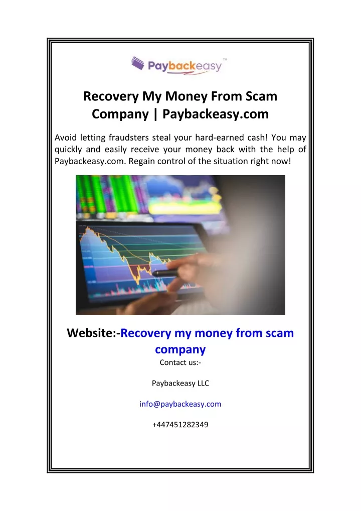 recovery my money from scam company paybackeasy