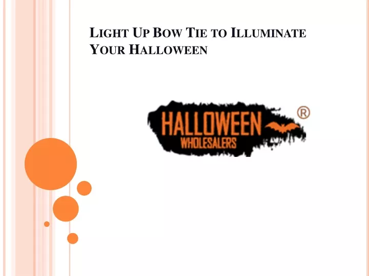 light up bow tie to illuminate your halloween