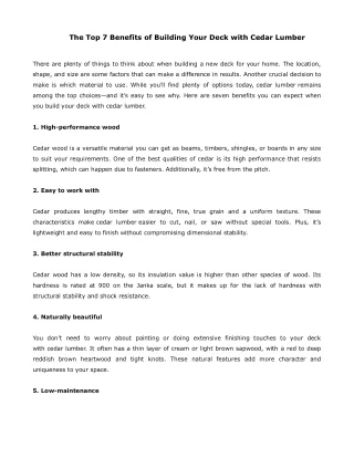 the top 7 benefits of building your deck with