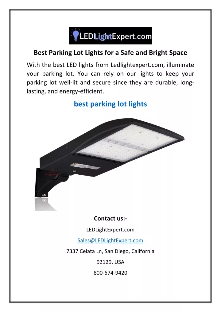 best parking lot lights for a safe and bright