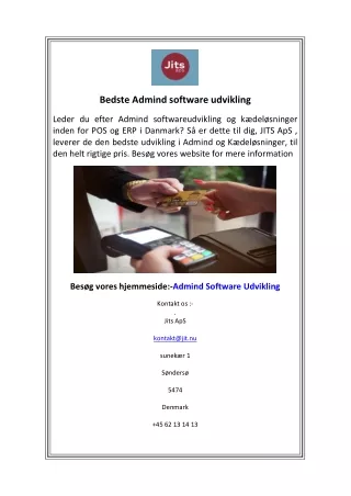 Bedste Admind software udvikling