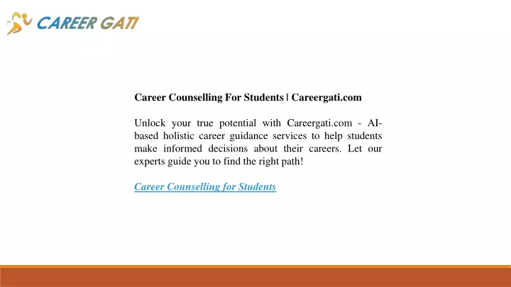 career counselling for students careergati