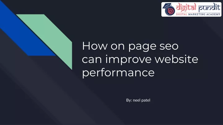 how on page seo can improve website performance