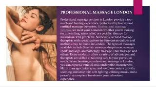professional massage London