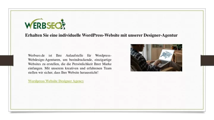 erhalten sie eine individuelle wordpress website