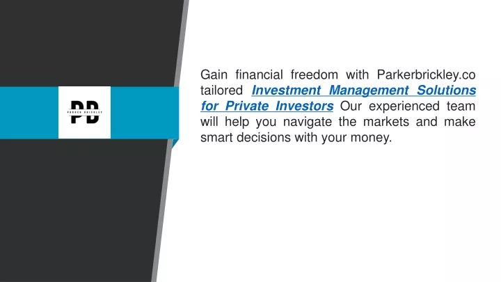 gain financial freedom with parkerbrickley