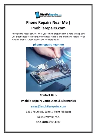 Phone Repairs Near Me | Imobilerepairs.com