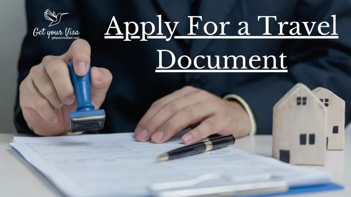 apply for a travel document