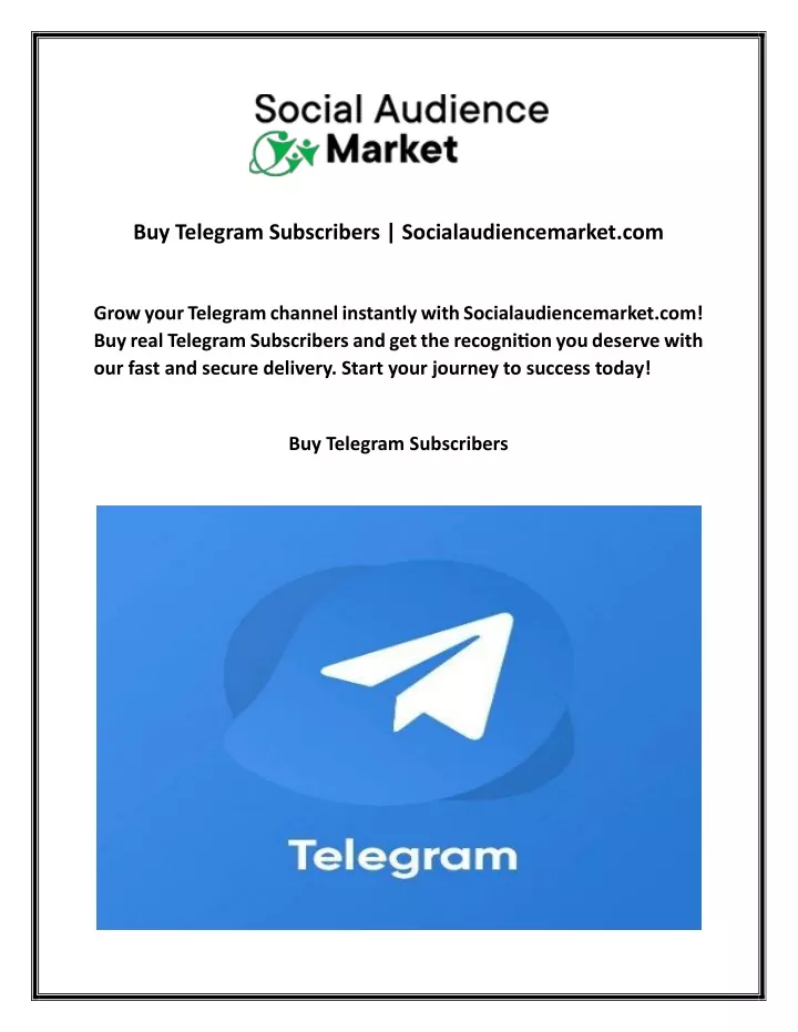 buy telegram subscribers socialaudiencemarket com