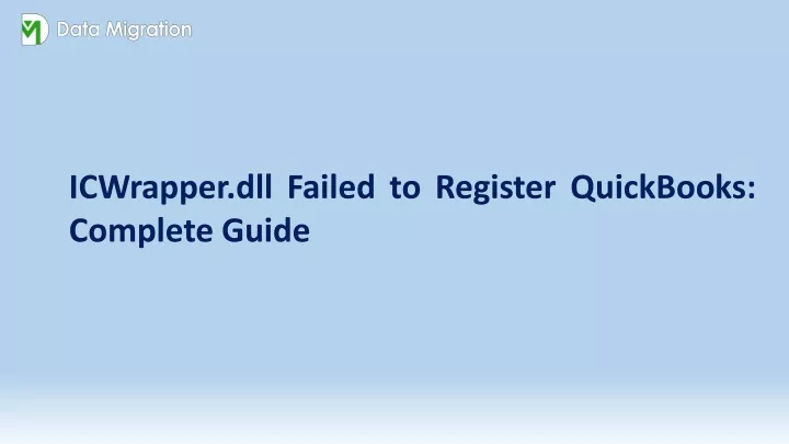 icwrapper dll failed to register quickbooks
