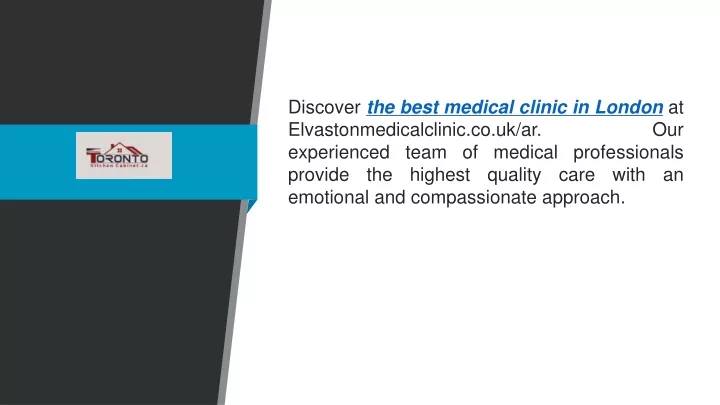 discover the best medical clinic in london