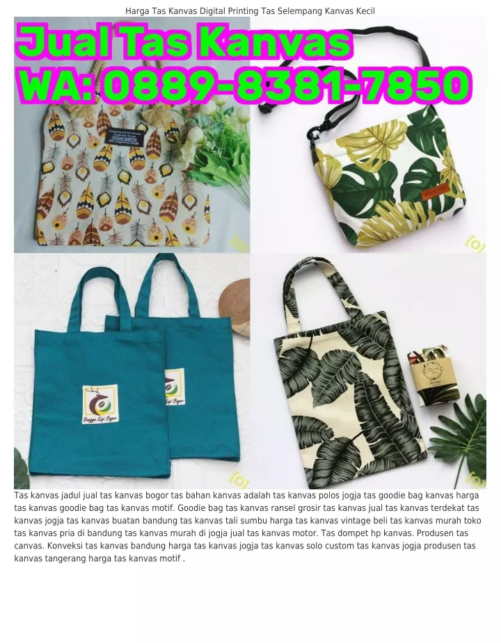 harga tas kanvas digital printing tas selempang