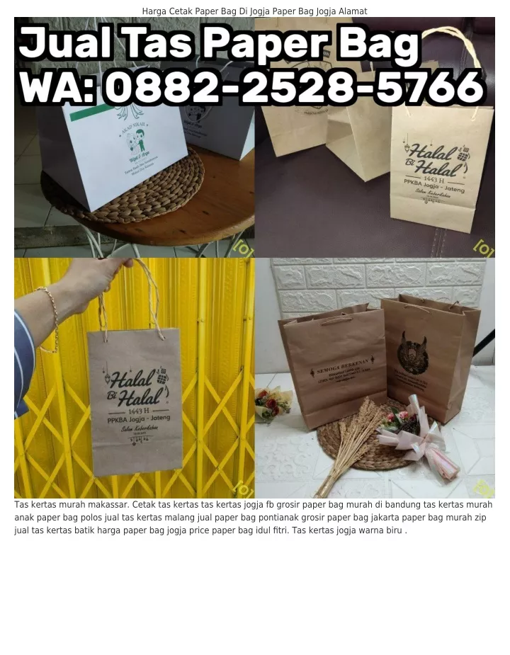 harga cetak paper bag di jogja paper bag jogja