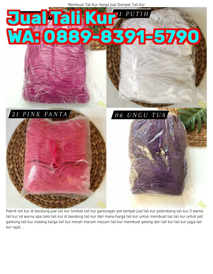 membuat tali kur harga jual dompet tali kur