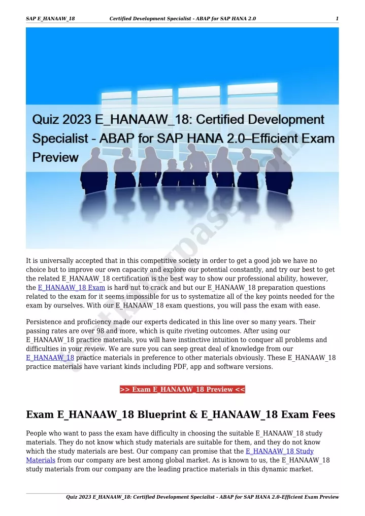 sap e hanaaw 18