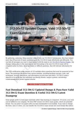 312-50v12 Updated Dumps, Valid 312-50v12 Exam Question