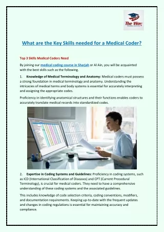 what are the key skills needed for a medical coder