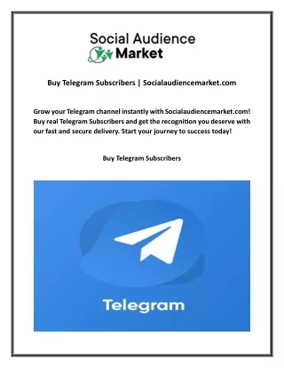 Buy Telegram Subscribers  Socialaudiencemarket.com 02