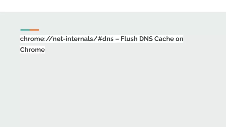 chrome net internals dns flush dns cache on