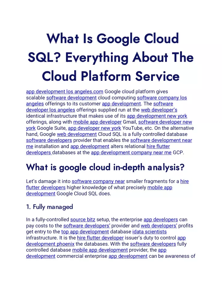 PPT - What Is Google Cloud SQL Everything About The Cloud Platform ...