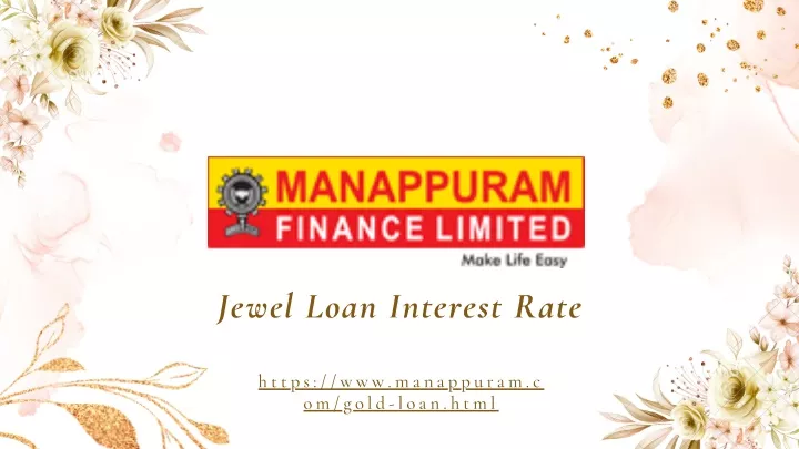 jewel loan interest rate