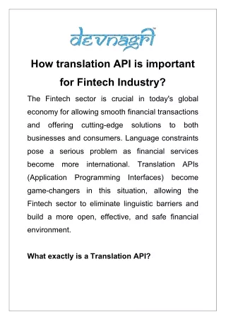 how translation api is important