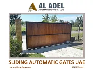SLIDING AUTOMATIC GATES UAE PDF