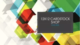 12x12 Cardstock shop Blog
