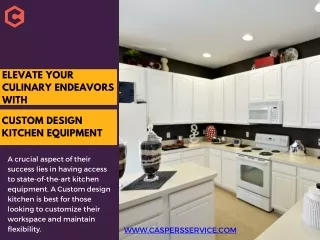 Elevate Your Custom Design Kitchen Equipment