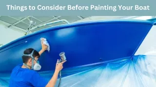 Things to consider before painting your boat