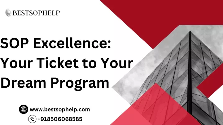 sop excellence your ticket to your dream program