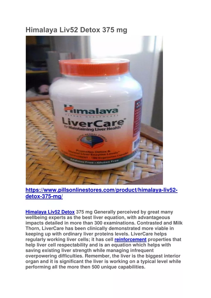 himalaya liv52 detox 375 mg