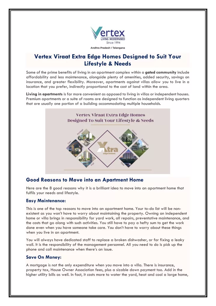 vertex viraat extra edge homes designed to suit