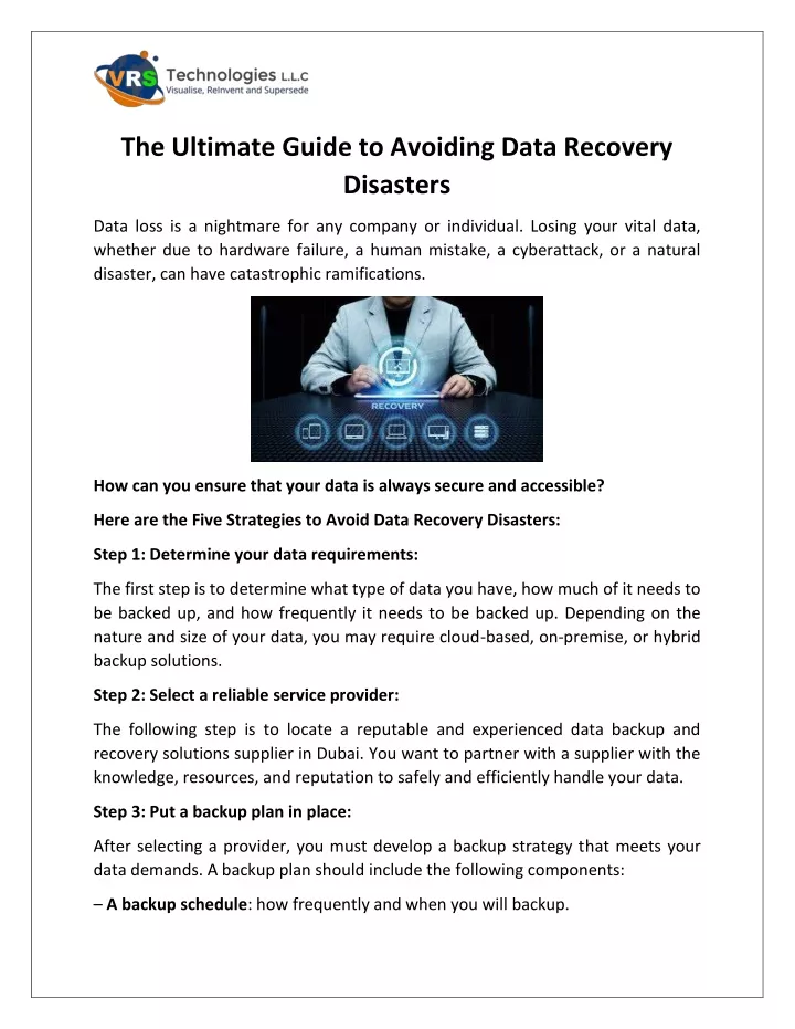 the ultimate guide to avoiding data recovery