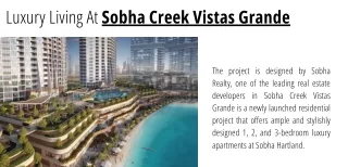 Sobha Creek Vistas Grande-E-Brochure