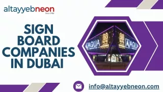 Best Sign Board Companies in Dubai