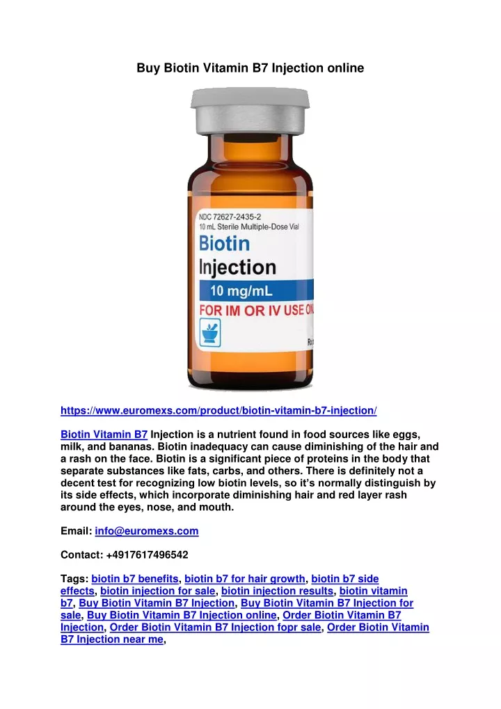 buy biotin vitamin b7 injection online