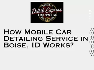 Car Detailing Service in Boise