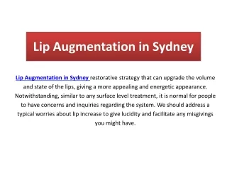 lip augmentation in sydney